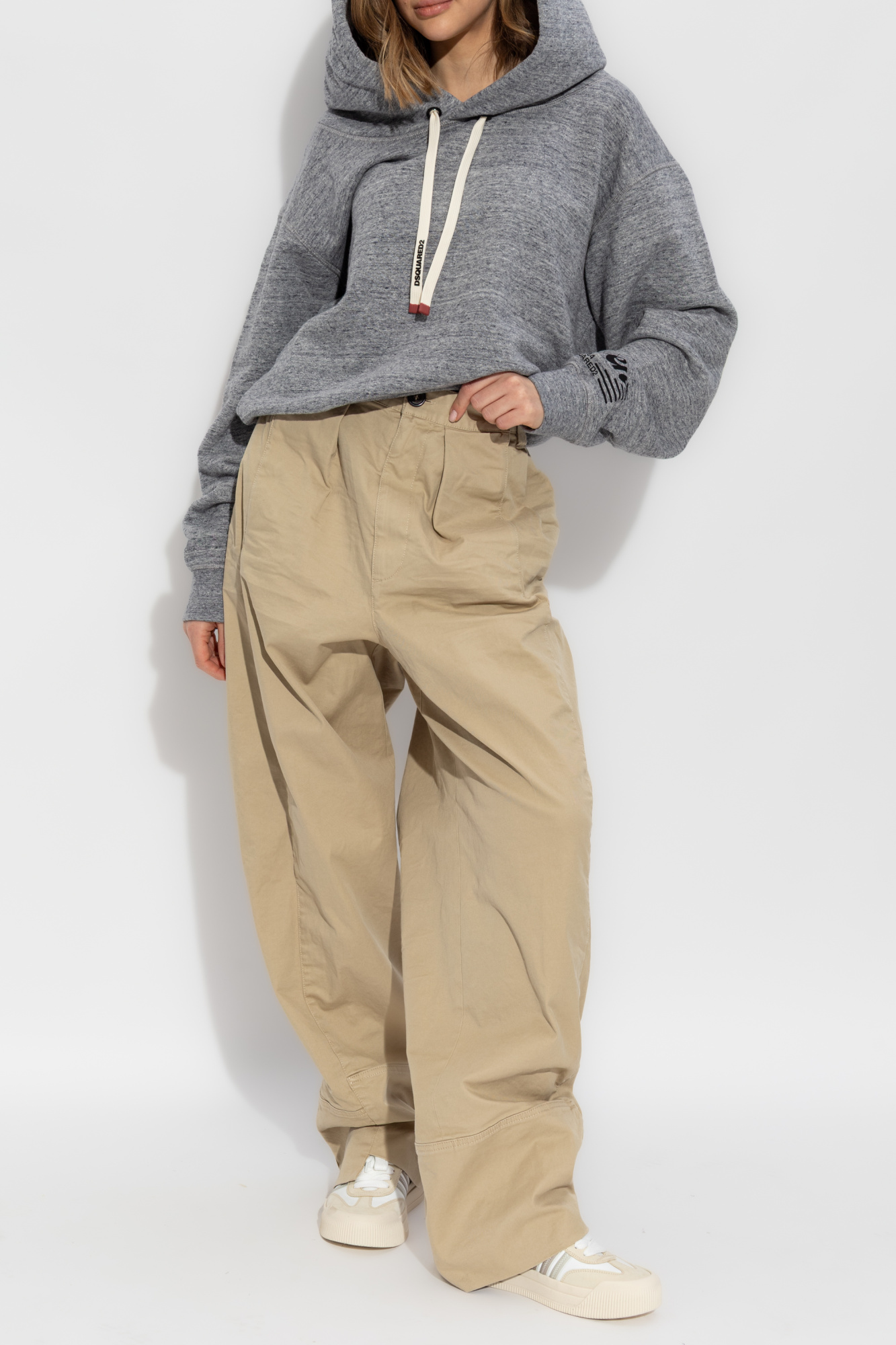 パーカー・フーディ Dsquared2 Grey Cotton Sweatshirt With Logo Grey Cotton sweatshirt Dsquared2 - Vitkac Italy